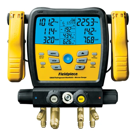 Fieldpiece SM480V - SMAN® Cyfrowa oprawa zaworowa 4-portowa z wakuometrem i zaciskami